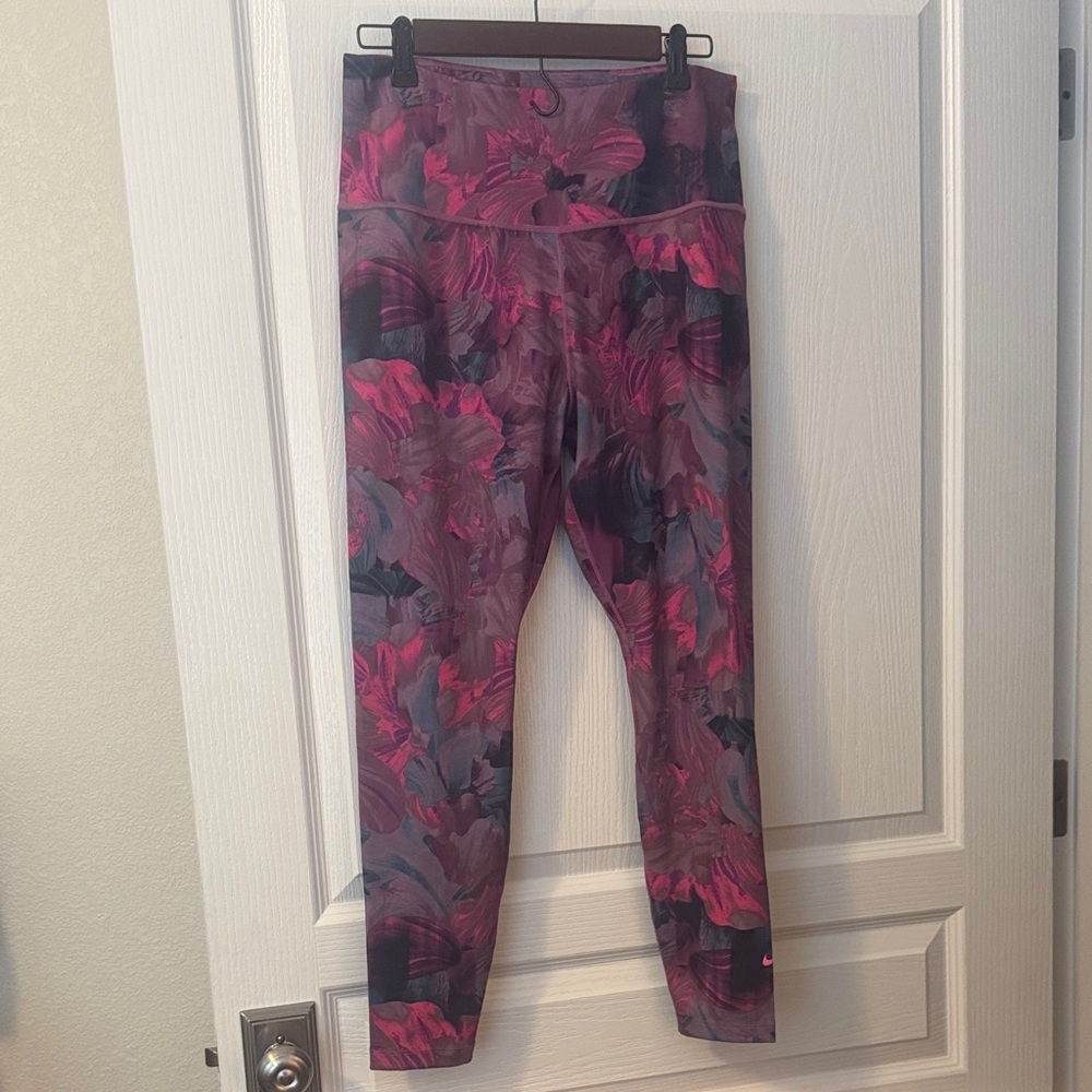 Nike pink floral Dri-FIT Sports leggings